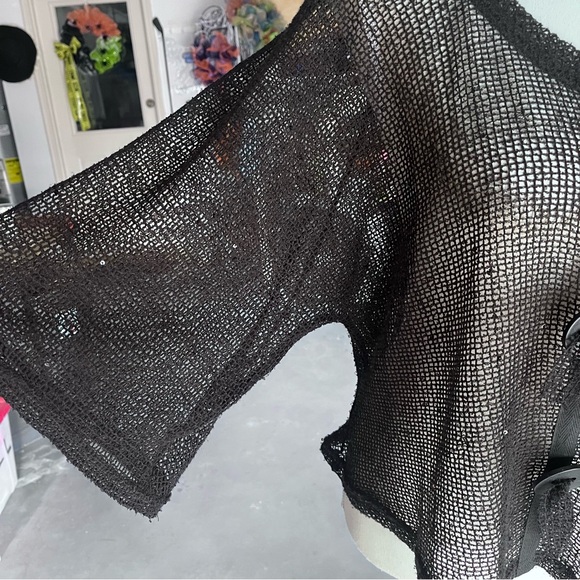 Noelle Brand Cropped Net Top for Ladies; OSFM - Picture 3 of 8